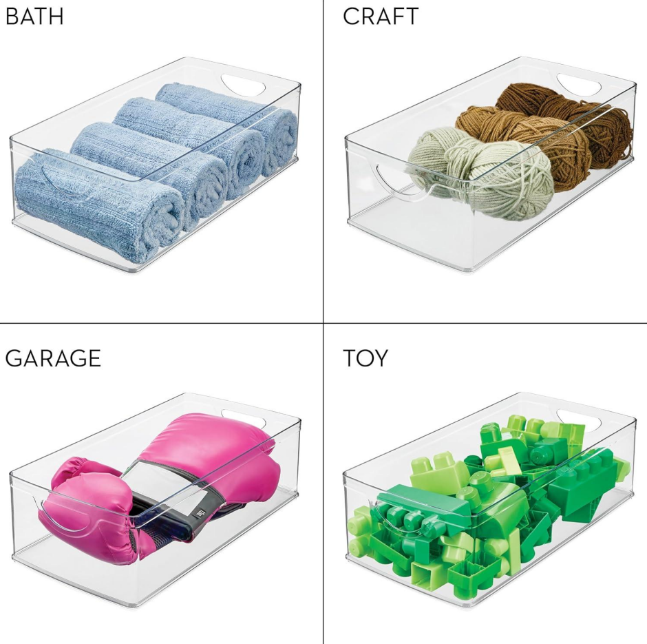 Stackable Clear Extra Long Pantry Bin